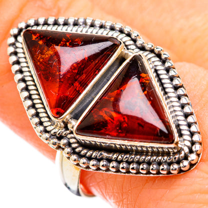 Baltic Amber Rings handcrafted by Ana Silver Co - RING130397