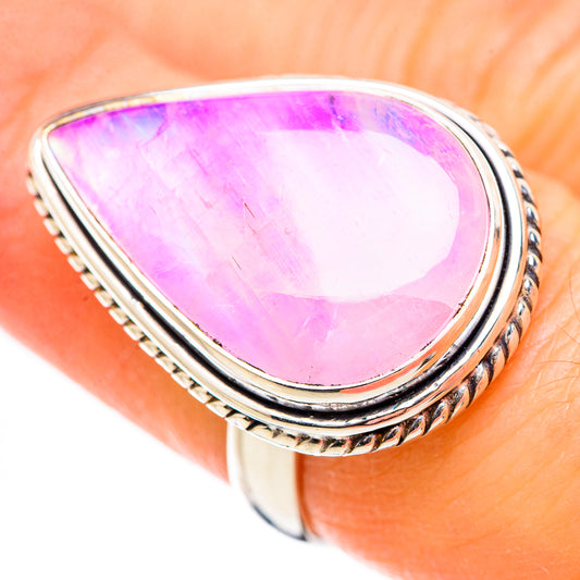 Pink Moonstone Rings handcrafted by Ana Silver Co - RING130400
