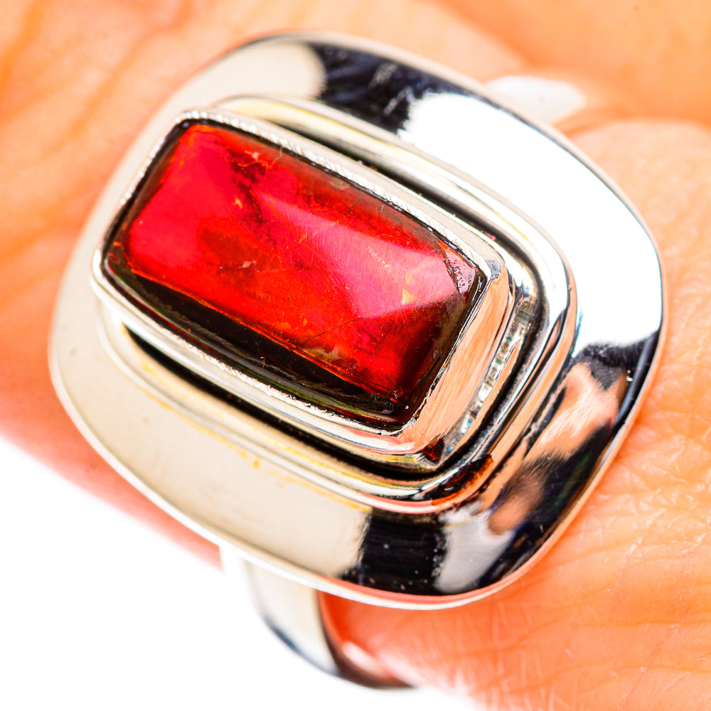 Ammolite Rings handcrafted by Ana Silver Co - RING130401