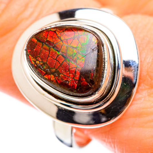 Ammolite Rings handcrafted by Ana Silver Co - RING130402