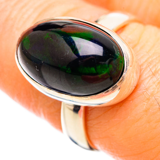 Black Opal Rings handcrafted by Ana Silver Co - RING130410
