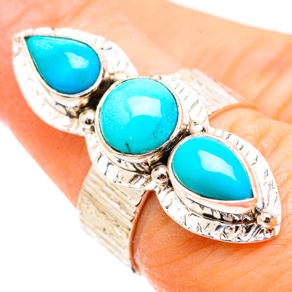 Sleeping Beauty Turquoise Rings handcrafted by Ana Silver Co - RING130414