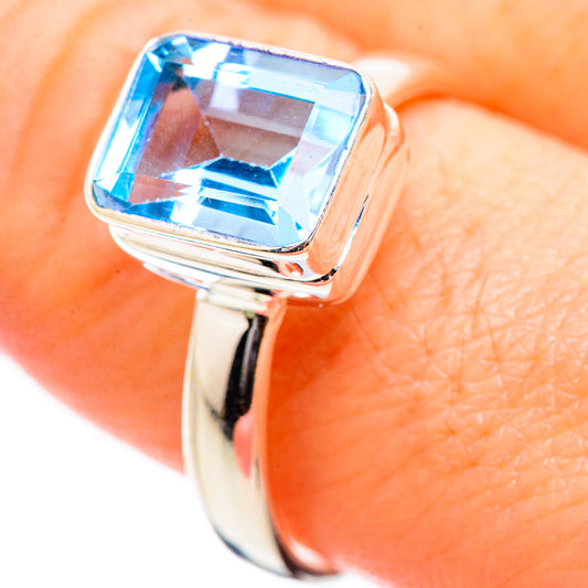 Blue Topaz Rings handcrafted by Ana Silver Co - RING130415