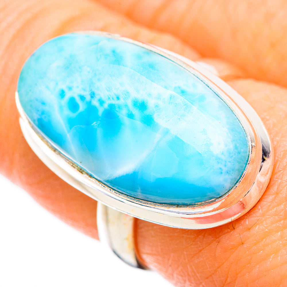 Larimar Rings handcrafted by Ana Silver Co - RING130418