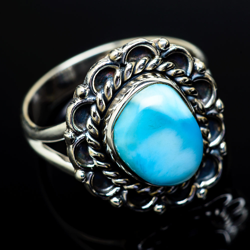Larimar Rings handcrafted by Ana Silver Co - RING13041
