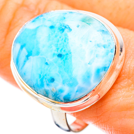 Larimar Rings handcrafted by Ana Silver Co - RING130421