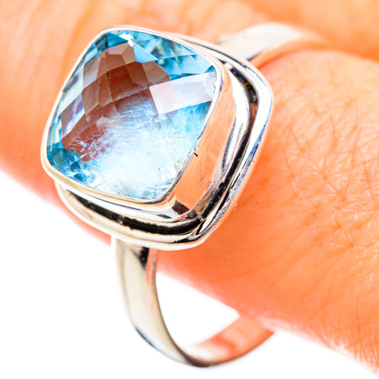 Blue Topaz Rings handcrafted by Ana Silver Co - RING130422