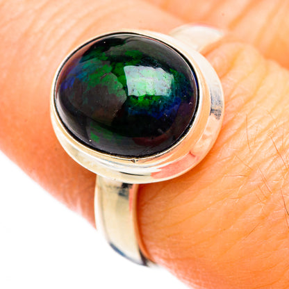 Black Opal Rings handcrafted by Ana Silver Co - RING130440