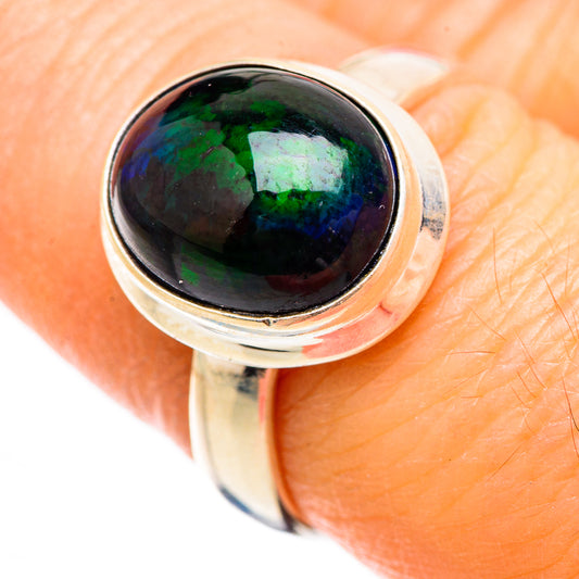 Black Opal Rings handcrafted by Ana Silver Co - RING130440