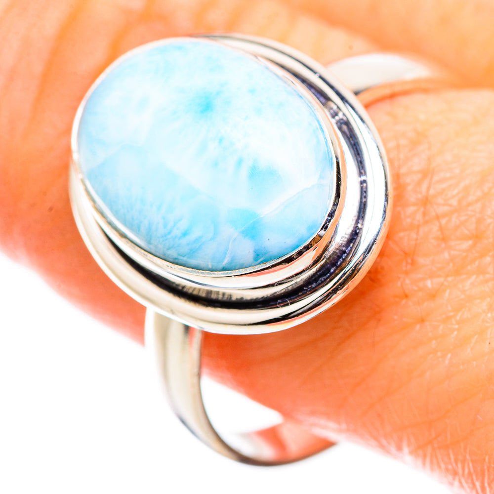 Larimar Rings handcrafted by Ana Silver Co - RING130442