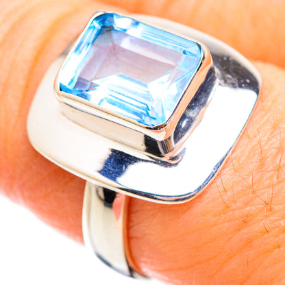 Blue Topaz Rings handcrafted by Ana Silver Co - RING130443