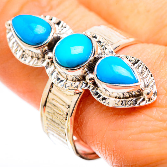 Sleeping Beauty Turquoise Rings handcrafted by Ana Silver Co - RING130445