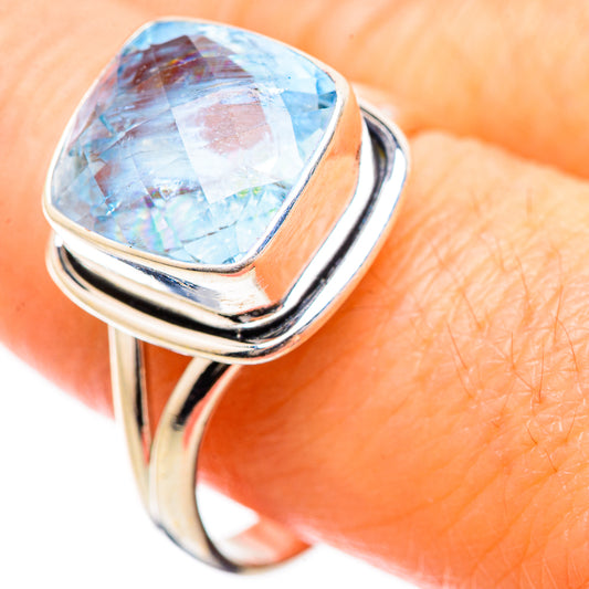 Blue Topaz Rings handcrafted by Ana Silver Co - RING130447