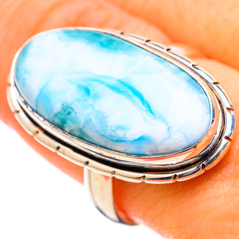 Larimar Rings handcrafted by Ana Silver Co - RING130451