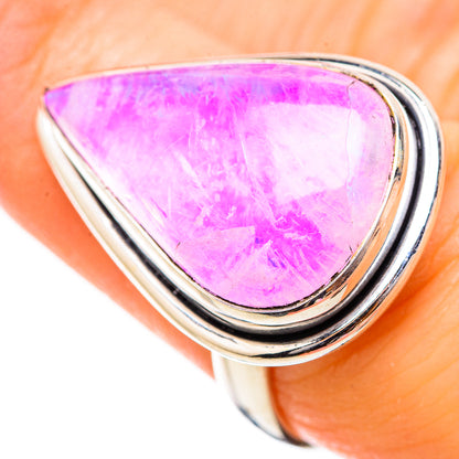 Pink Moonstone Rings handcrafted by Ana Silver Co - RING130459