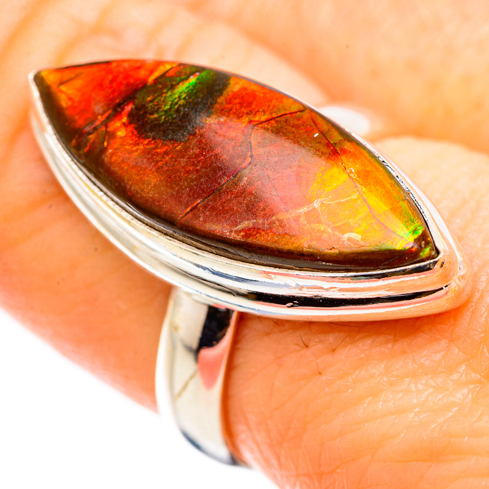 Ammolite Rings handcrafted by Ana Silver Co - RING130461