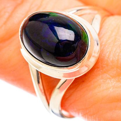 Black Opal Rings handcrafted by Ana Silver Co - RING130469