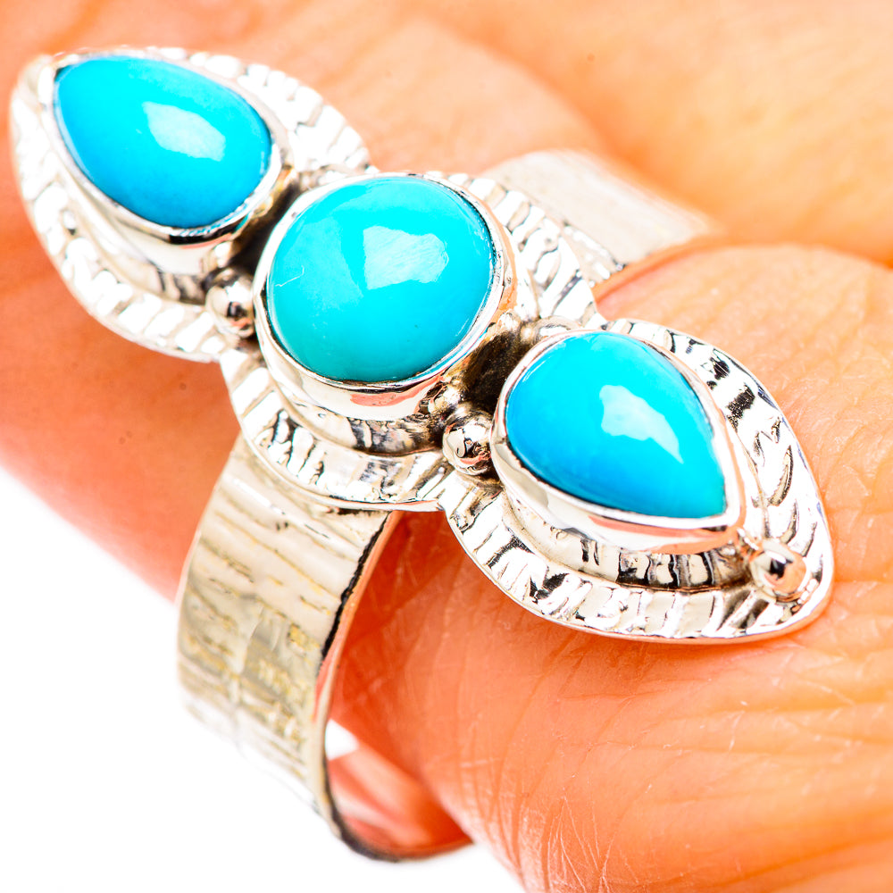 Sleeping Beauty Turquoise Rings handcrafted by Ana Silver Co - RING130472
