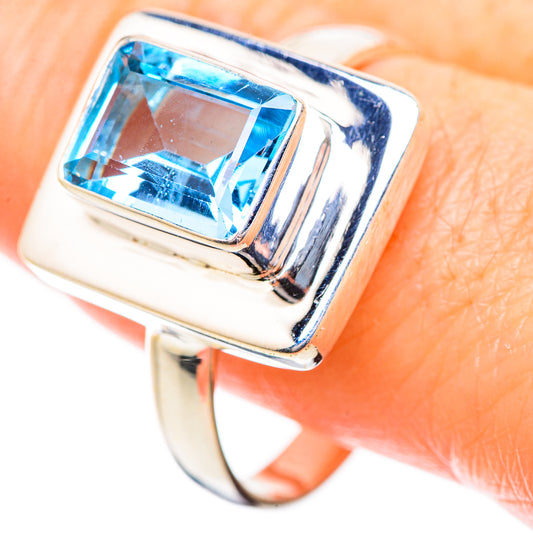 Blue Topaz Rings handcrafted by Ana Silver Co - RING130473