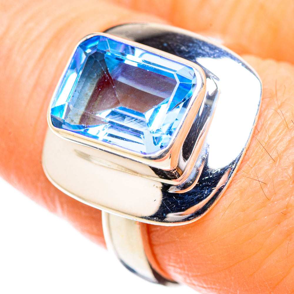 Blue Topaz Rings handcrafted by Ana Silver Co - RING130477