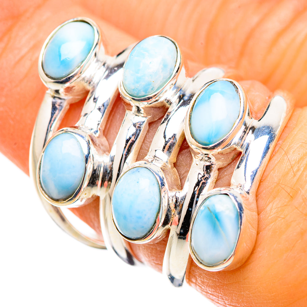 Larimar Rings handcrafted by Ana Silver Co - RING130479