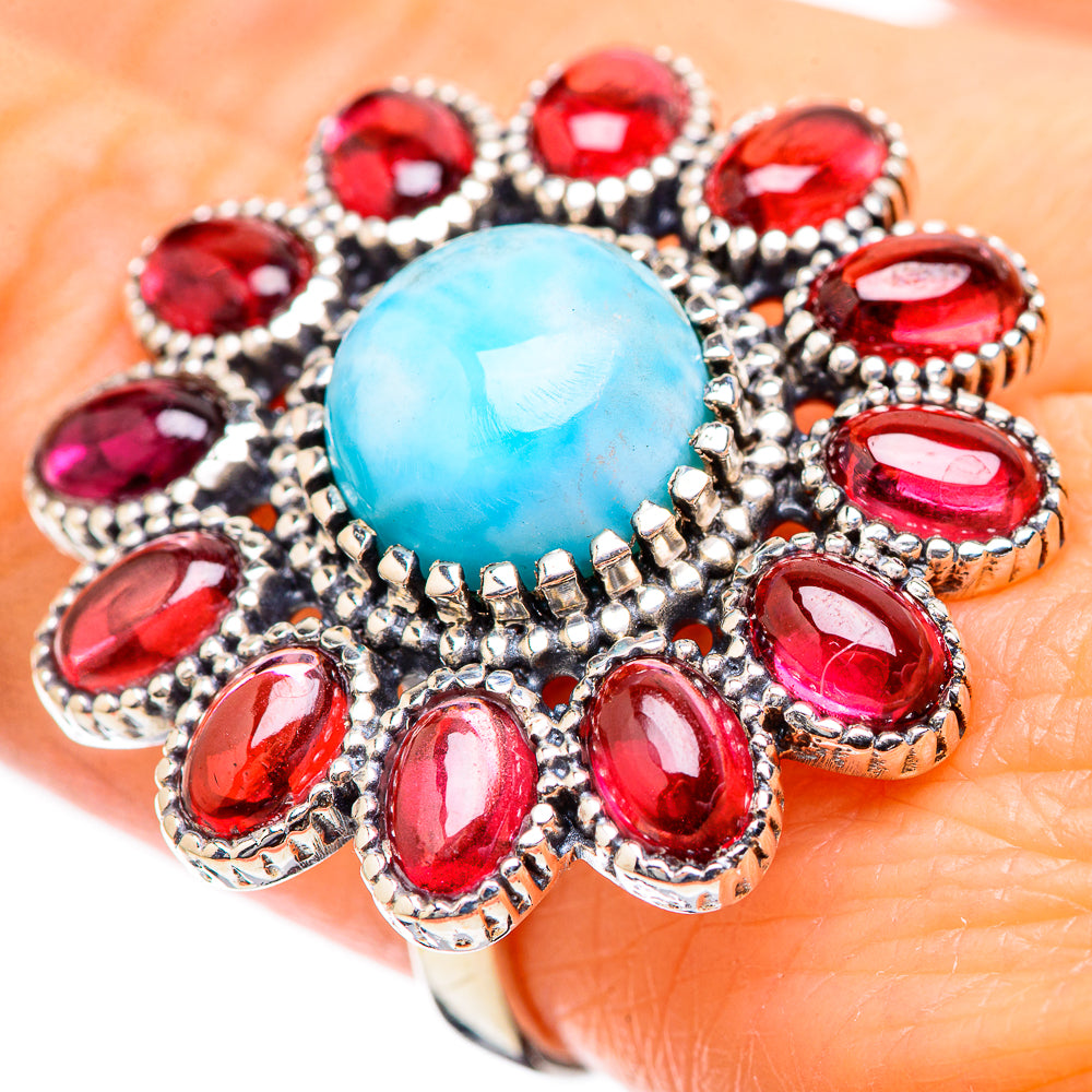 Larimar Rings handcrafted by Ana Silver Co - RING130501