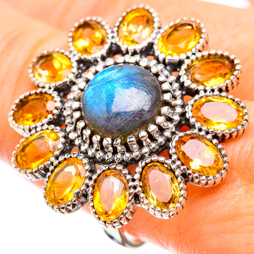 Labradorite Rings handcrafted by Ana Silver Co - RING130505