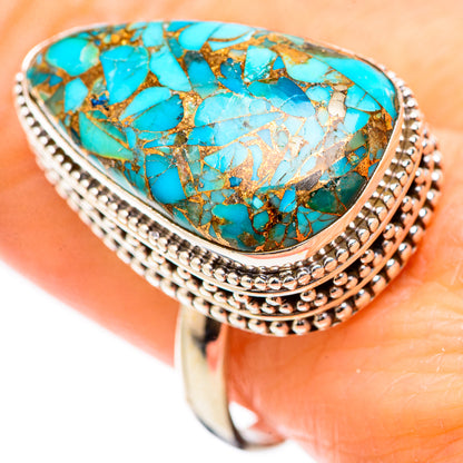Blue Lace Agate Rings handcrafted by Ana Silver Co - RING130506