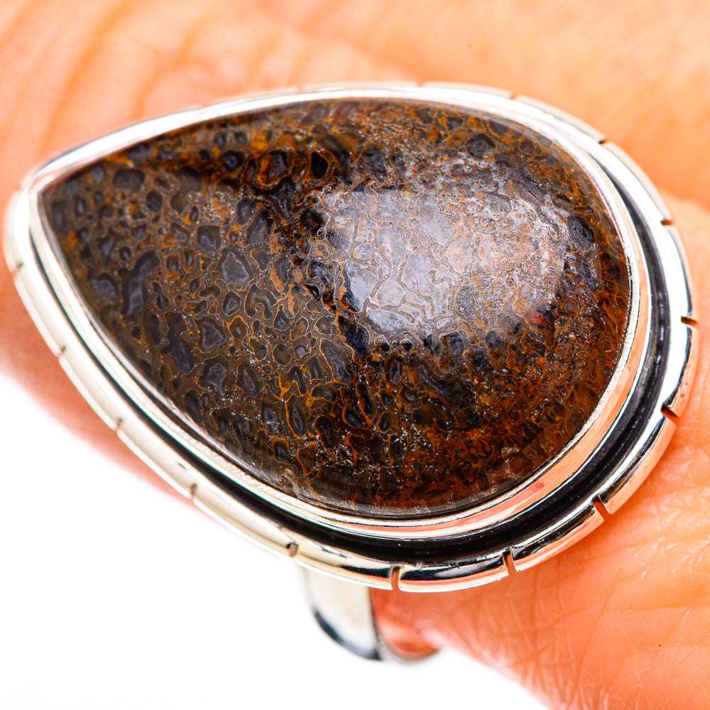 Dinosaur Bone Rings handcrafted by Ana Silver Co - RING130511