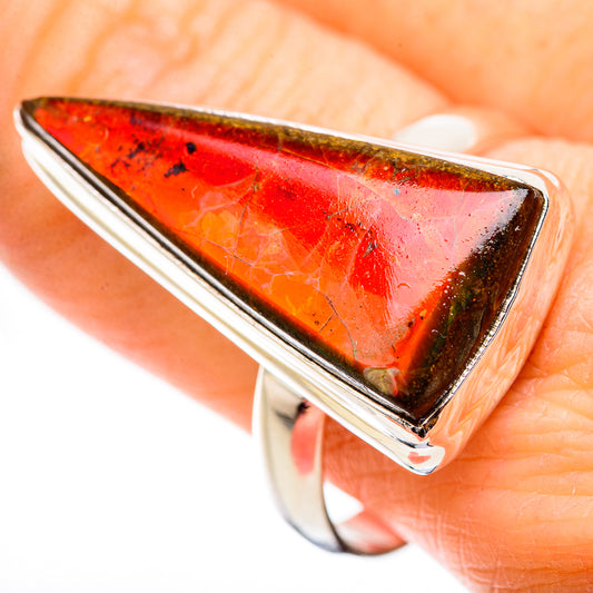Ammolite Rings handcrafted by Ana Silver Co - RING130521