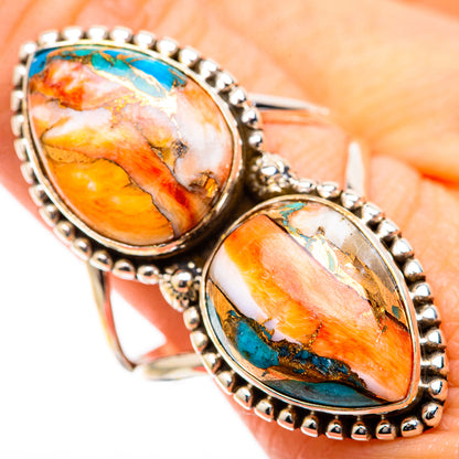 Spiny Oyster Turquoise Rings handcrafted by Ana Silver Co - RING130522