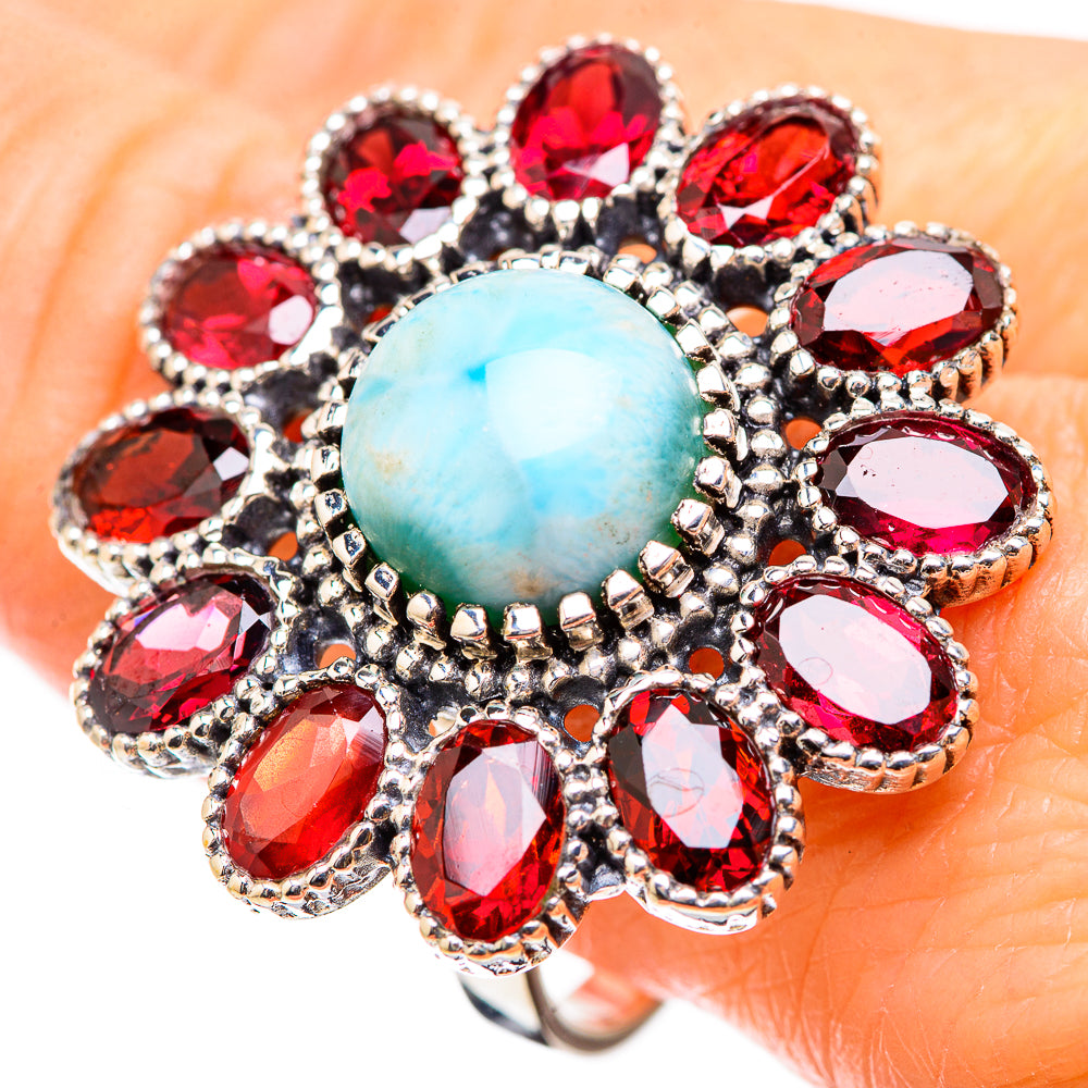 Larimar Rings handcrafted by Ana Silver Co - RING130523