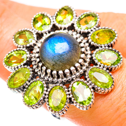 Labradorite Rings handcrafted by Ana Silver Co - RING130524