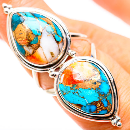 Spiny Oyster Turquoise Rings handcrafted by Ana Silver Co - RING130528