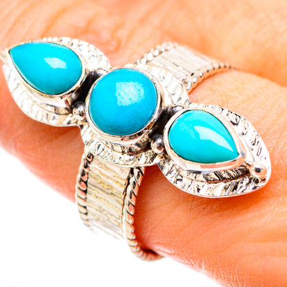 Sleeping Beauty Turquoise Rings handcrafted by Ana Silver Co - RING130541