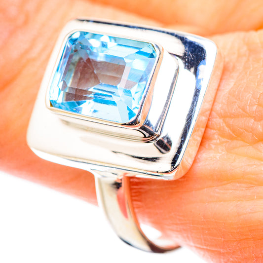 Blue Topaz Rings handcrafted by Ana Silver Co - RING130542
