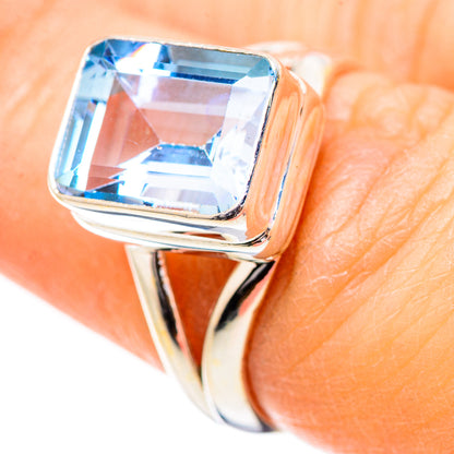 Blue Topaz Rings handcrafted by Ana Silver Co - RING130545
