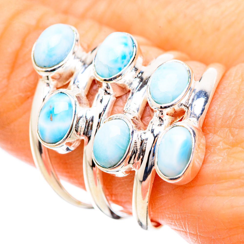 Larimar Rings handcrafted by Ana Silver Co - RING130547