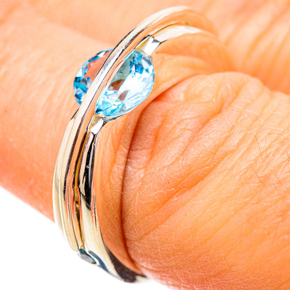 Blue Topaz Rings handcrafted by Ana Silver Co - RING130548