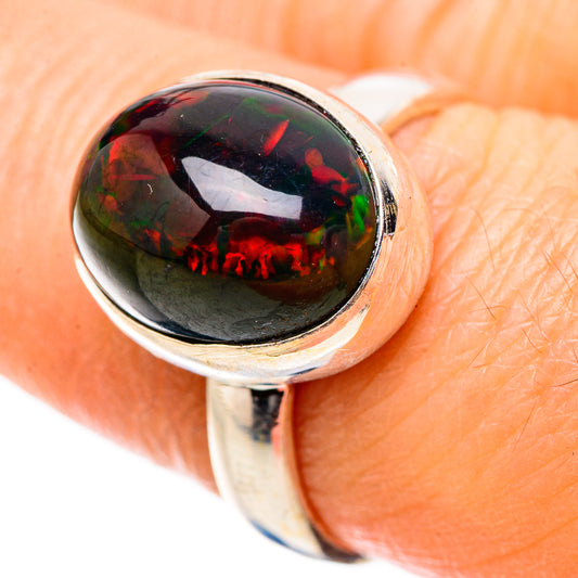 Black Opal Rings handcrafted by Ana Silver Co - RING130563