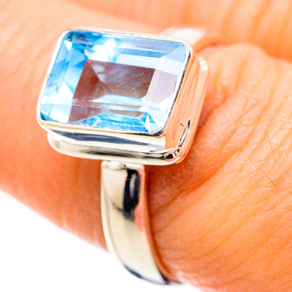 Blue Topaz Rings handcrafted by Ana Silver Co - RING130564