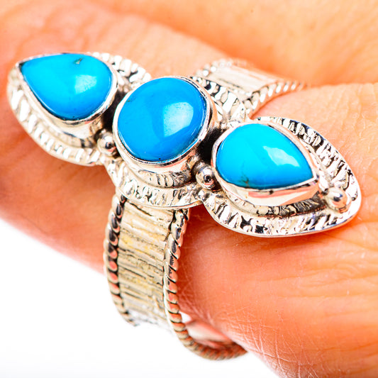Sleeping Beauty Turquoise Rings handcrafted by Ana Silver Co - RING130566