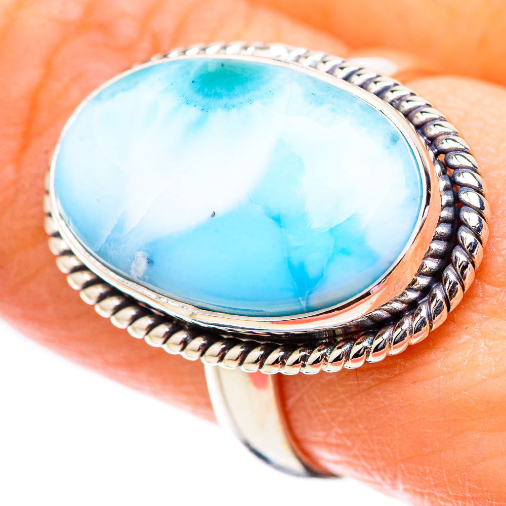 Larimar Rings handcrafted by Ana Silver Co - RING130567