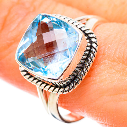 Blue Topaz Rings handcrafted by Ana Silver Co - RING130569