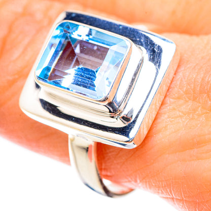 Blue Topaz Rings handcrafted by Ana Silver Co - RING130572