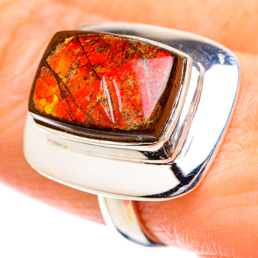 Ammolite Rings handcrafted by Ana Silver Co - RING130583