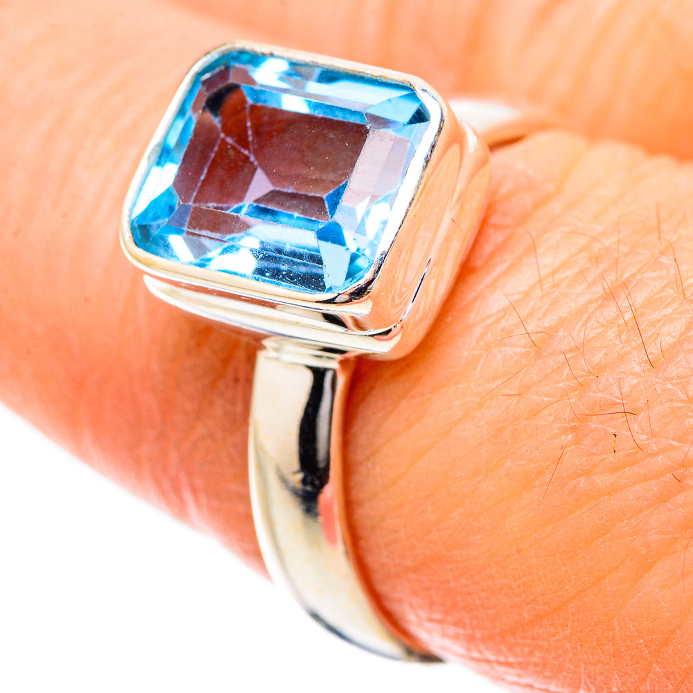 Blue Topaz Rings handcrafted by Ana Silver Co - RING130592