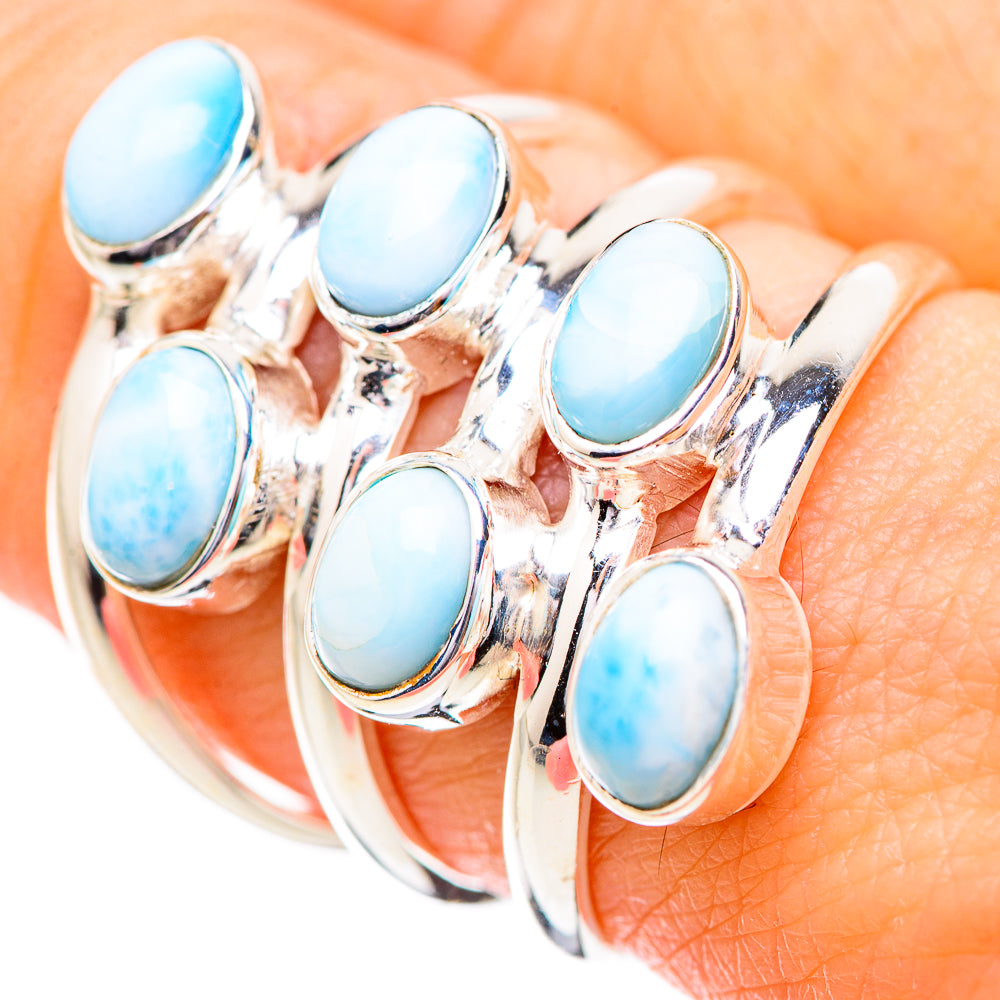 Larimar Rings handcrafted by Ana Silver Co - RING130595