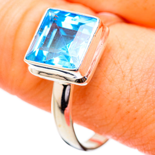 Blue Topaz Rings handcrafted by Ana Silver Co - RING130596