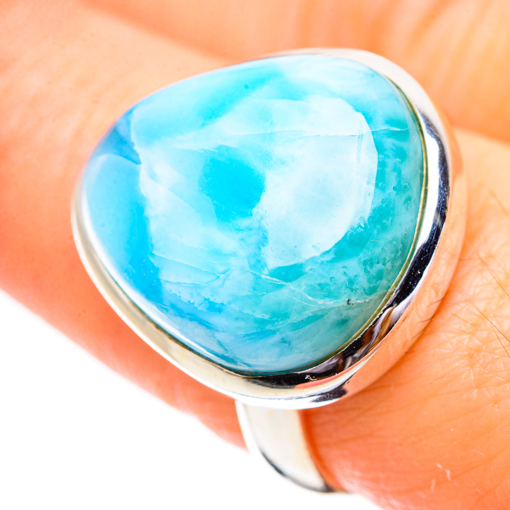 Larimar Rings handcrafted by Ana Silver Co - RING130597